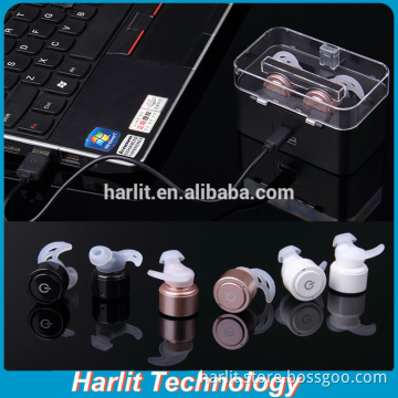 2017 Hot Sell In-ear Cordless Mini Bluetooth headset with Mic Active Noise Cancelling
